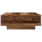 Preview: Couchtisch mit LED-Lichtern aus altem Holz 80x80x31 cm