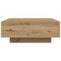 Preview: Couchtisch mit LED-Lichtern Artisan Eiche 80x80x31 cm