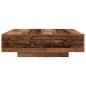 Preview: Couchtisch mit LED-Lichtern Alte Holz 100x100x31 cm