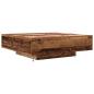 Preview: Couchtisch mit LED-Lichtern Alte Holz 100x100x31 cm