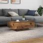 Preview: ARDEBO.de - Couchtisch mit LED-Lichtern aus altem Holz 85x55x31 cm
