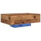 Preview: Couchtisch mit LED-Lichtern aus altem Holz 85x55x31 cm