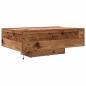 Preview: Couchtisch mit LED-Lichtern aus altem Holz 85x55x31 cm