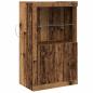 Preview: Sideboard mit LED-Lichtern Altholz 60,5x37x100 cm