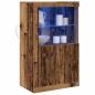 Preview: Sideboard mit LED-Lichtern Altholz 60,5x37x100 cm