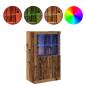 Preview: Sideboard mit LED-Lichtern Altholz 60,5x37x100 cm