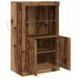 Preview: Sideboard mit LED-Lichtern Altholz 60,5x37x100 cm