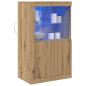 Preview: Sideboard mit LED-Lichtern Artisan Eiche 60,5x37x100 cm