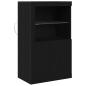 Preview: Sideboard mit LED-Lichtern Schwarz Eiche 60,5x37x100 cm