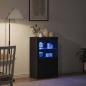 Preview: Sideboard mit LED-Lichtern Schwarz Eiche 60,5x37x100 cm