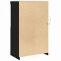 Preview: Sideboard mit LED-Lichtern Schwarz Eiche 60,5x37x100 cm