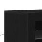 Preview: Sideboard mit LED-Lichtern Schwarz Eiche 60,5x37x100 cm