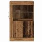 Preview: Sideboard mit LED-Lichtern Altes Holz 41x37x67 cm