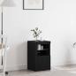 Preview: ARDEBO.de - Sideboard mit LED-Lichtern Schwarz Eiche 41x37x67 cm