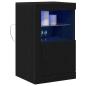 Preview: Sideboard mit LED-Lichtern Schwarz Eiche 41x37x67 cm