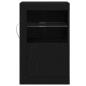 Preview: Sideboard mit LED-Lichtern Schwarz Eiche 41x37x67 cm