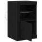 Preview: Sideboard mit LED-Lichtern Schwarz Eiche 41x37x67 cm
