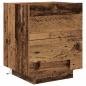 Preview: Nachttisch mit LED-Lichtern Alteiche 45x40x55 cm