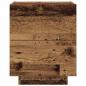 Preview: Nachttisch mit LED-Lichtern Alteiche 45x40x55 cm