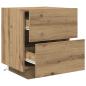 Preview: Nachttisch mit LED-Lichtern Artisan Eiche 45x40x55 cm