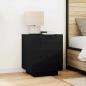 Preview: ARDEBO.de - Nachttisch mit LED-Lichtern Schwarze Eiche 45x40x55 cm