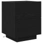 Preview: Nachttisch mit LED-Lichtern Schwarze Eiche 45x40x55 cm