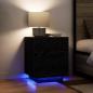Preview: Nachttisch mit LED-Lichtern Schwarze Eiche 45x40x55 cm