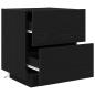 Preview: Nachttisch mit LED-Lichtern Schwarze Eiche 45x40x55 cm