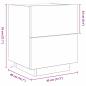 Preview: Nachttisch 2 stk. Schwarz Eichen-Optik 45 x 40 x 55 cm