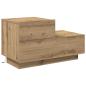 Preview: Nachttisch mit LED-Lichtern Artisan Oak 100x36x49 cm