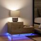 Preview: Nachttisch mit LED-Lichtern Artisan Oak 100x36x49 cm