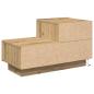 Preview: Nachttisch mit LED-Lichtern Artisan Oak 100x36x49 cm