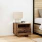 Preview: ARDEBO.de - Nachttisch mit LED-Lichtern Alteiche 40x39x37 cm