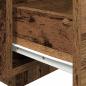 Preview: Nachttisch mit LED-Lichtern Alteiche 40x39x37 cm