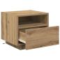 Preview: Nachttisch mit LED-Lichtern Artisan Eiche 40x39x37 cm