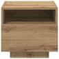 Preview: Nachttische mit LED-Lichtern 2 Stück Artisan Eiche 40x39x37 cm
