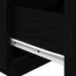 Preview: Nachttisch mit LED-Lichtern Schwarz Eiche 40x39x37 cm