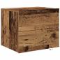 Preview: Nachttisch mit LED Wandmontage aus altem Holz 50x39x41 cm