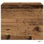 Preview: Nachttisch mit LED Wandmontage aus altem Holz 50x39x41 cm