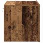 Preview: Nachttisch mit LED Wandmontage aus altem Holz 50x39x41 cm