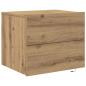 Preview: Nachttisch mit LED Wandmontage Artisan Eiche 50x39x41 cm