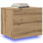 Preview: Nachttisch mit LED Wandmontage Artisan Eiche 50x39x41 cm