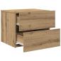 Preview: Nachttisch mit LED Wandmontage Artisan Eiche 50x39x41 cm