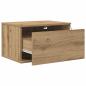 Preview: Nachttisch mit LED Wandmontage Artisan Eiche 50x36x30 cm