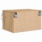 Preview: Nachttisch mit LED Wandmontage Artisan Eiche 50x36x30 cm