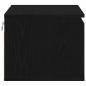 Preview: Nachttisch mit LED Wandmontage Schwarze Eiche 50x36x30 cm