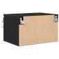 Preview: Nachttisch mit LED Wandmontage Schwarze Eiche 50x36x30 cm
