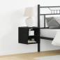 Preview: ARDEBO.de - LED TV Schrank Schwarz Eichenoptik 30x28,5x30 cm Holzwerkstoff
