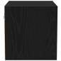Preview: LED TV Schrank Schwarz Eichenoptik 30x28,5x30 cm Holzwerkstoff