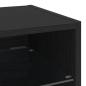 Preview: LED TV Schrank Schwarz Eichenoptik 30x28,5x30 cm Holzwerkstoff